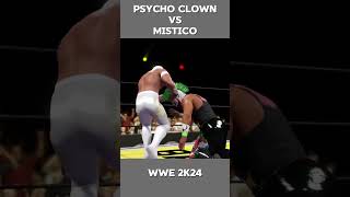 PSYCHO CLOWN VS MISTICO  luchalibreaaa mexicaws wwe2k24 [upl. by Emmy]