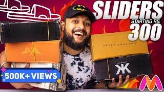 5 BEST SLIDERSFLIP FLOPSLIPPERS UNDER 500 FOR MEN 🔥 MYNTRA Haul Review 2023  ONE CHANCE [upl. by Fayola]