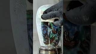 Making a flower vase from pine fruit and epoxy shorts art [upl. by Llered]