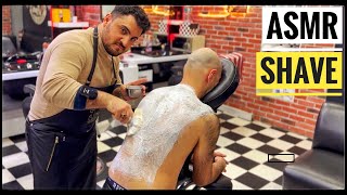 ASMR Back hair removal • Back massage • Turkish Barbershoprazor cutUSTURA KESİM [upl. by Riorsson]