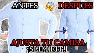 COMO AJUSTAR TU CAMISA GRANDE A SLIM FIT  JM Montaño [upl. by Yeslrahc836]