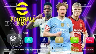 eFOOTBALL PES 2024 PPSSPP CHELITO NEW UPDATE REAL FACES KITS 202324 LATEST TRANSFERS BEST GRAPHICS [upl. by Anallese]