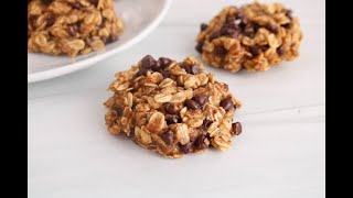 4ingredient Banana Oatmeal Cookies Vegan Glutenfree [upl. by Ferrell98]