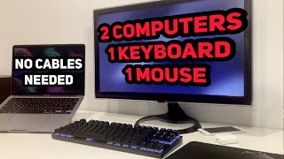 Use ONE Mouse and Keyboard With Two Computers Wirelessly Barrier KVM [upl. by Peppie208]