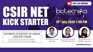 CSIR NET Kickstarter Webinar 2020  How To Kickstart CSIR NET Exam Preparation [upl. by Kele]