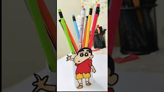 Cute shinchain Pen Holder Diy for kids  Easiest Craft ideaviralshort youtubeshortsshortsfeeddiy [upl. by Ettenor]