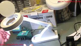 Harbor Freight Magnifying Desk Lamp Review [upl. by Quirita557]