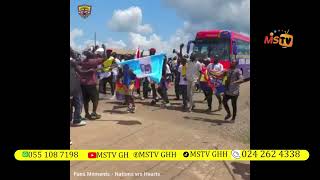 How fans of Accra Hearts of Oak welcome the team to the Nations Wembley in Kumasi [upl. by Ecinue]