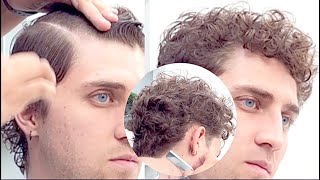 Cómo hacer corte de cabello de hombre moderno cabello rizado tendencias tutorial hairstyle [upl. by Royo583]