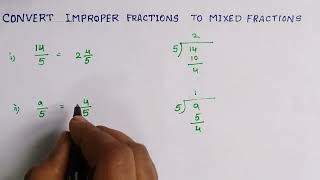 Convert improper fraction to mixed fraction [upl. by Lovato]