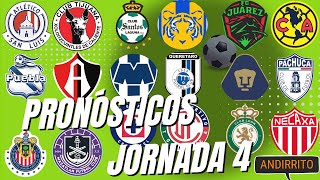 Pronósticos Jornada 4 Liga MX  A2024 [upl. by Amle150]