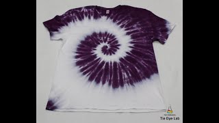 How To Make A Single Color Spiral Tie Dye Shirt Including Tips To Help Keep The White Area White [upl. by Grube562]