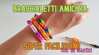 Tutorial BRACCIALETTI con ELASTICI FACILISSIMI e SENZA TELAIO 2020 come fare braccialetti amicizia [upl. by Marmion419]