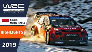 WRC  Rallye MonteCarlo 2019 Highlights  Review Results [upl. by Nwahsyt]