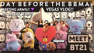 BTS on the VEGAS STRIP GOING TO SEE BTS at the BBMAs  vegas vlog 1 [upl. by Buonomo]