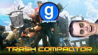 GARRYS MOD  TRASH COMPACTOR  CRUSHED BY TRAFFIC CONE [upl. by Patsy]