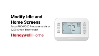 How to Modify the Idle and Home Screens on FocusPRO P200 Programmable or S200 Smart Thermostat [upl. by Icnarf68]