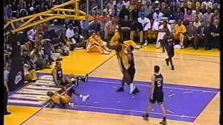 Shaq ONeal 44 pts 21 reb 7 blkCWebb 34 pts13 reb playoffs 2001 lakers vs kings game 1 [upl. by Eimmij]