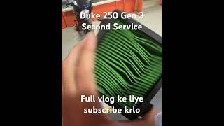 Duke 250 Gen3 Second Service  Engine oil  Parts  Cost   Duke 250 Gen 3 2024 New Model  Vlogs [upl. by Viviene537]