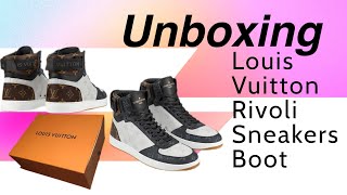 Unboxing Louis Vuitton Rivoli sneaker boot [upl. by Eadwine]