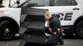 Bulletproof origami folding Kevlar shield designed by BYU mechanical engineers [upl. by Llekcor72]