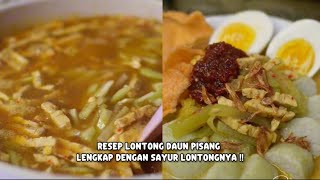 Cara Buat Lontong Daun Pisang Lengkap Dengan Sayur Lontongnya [upl. by Llerroj855]