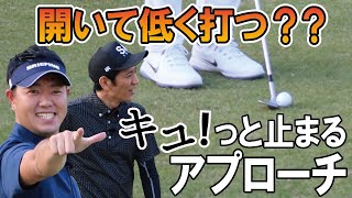 “フェースを開いて低く打つ！“フォローの出し方で決まる【薗田峻輔】【アンタッチャブル柴田】【カミワザGOLF】＃5 [upl. by Sellma]