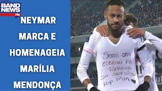 Neymar marca e homenageia Marília Mendonça [upl. by Nwahsel926]