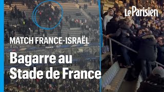 FranceIsraël  bagarre et mouvements de foule au Stade de France [upl. by Noroj]