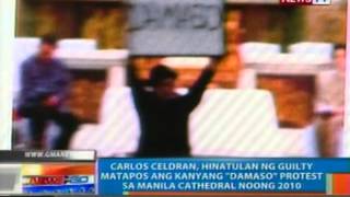 Carlos Celdran hinatulan ng guilty matapos ang kanyang Damaso protest sa Manila Cathedral [upl. by Nosylla]