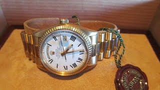 Setting a Rolex President NonQuick Set [upl. by Bautram]