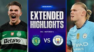 Sporting CP vs Man City Extended Highlights  UCL League Phase MD 4  CBS Sports Golazo [upl. by Cherri]