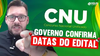 DATA DE PUBLICAÇÃO do edital do CONCURSO NACIONAL UNIFICADO CNU [upl. by Nwadal]