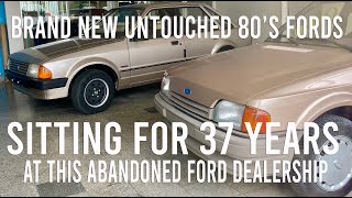 I FOUND THIS ABANDONED FORD DEALERSHIP  WITH STILL NEW 80s FORDS LEFT INSIDE [upl. by Taimi]