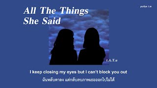 THAISUB All The Things She Said  tATu  เพลงเกี่ยวกับ lgbt [upl. by Acker719]