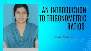 Class X CBSE Maths  Trigonometric ratios [upl. by Toft399]