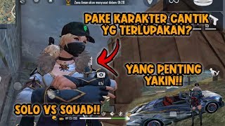 SOLO Vs SQUAD PAKE KARAKTER CANTIK YG TERLUPAKAN [upl. by Nosyrb]