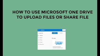 How to use Microsoft OneDrive Easy steps [upl. by Ztnahc]