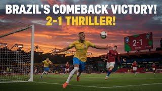 Brazil’s LastMinute Comeback Selecao Wins 21 vs Chile [upl. by Ariet160]