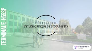 TERMINALE HGGSP  Méthodologie Lexercice de létude critique de documents [upl. by Hilario]