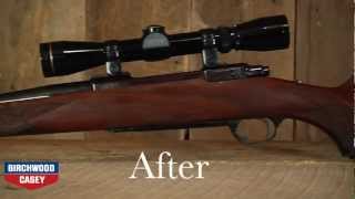 How to Refinish a Gun Stock with Birchwood Caseys TruOil Gun Stock Finish Kit [upl. by Naitsirk]