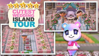 The CUTEST WEDDING Island w Resort  5 Star Island Tour in Animal Crossing New Horizons [upl. by Evers]