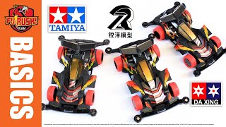 Bingung Ini 20 PERBEDAAN Neo Tridagger ZMC Carbon DaXing dan RZ Model  Unboxing Tamiya Mini 4WD [upl. by Ydnor580]