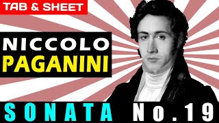 TABSheet Sonata No 19 by Niccolo Paganini PDF  Guitar Pro  MIDI [upl. by Skylar]