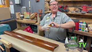 French Polishing a Piano Fallboard with Rustins [upl. by Mendie275]