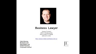 Elk Ridge UT Business Trust Lawyer Jeremy Eveland 801 6131472 [upl. by Veronike]