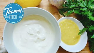 Aioli  die spanische KnoblauchMayonnaise  zwei Arten  Thomas kocht [upl. by Elroy702]