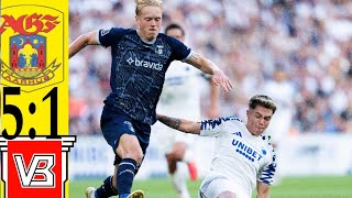 Highlights AGF aarhus vs Vejle BK  5  1   Danish superligaen 2024  Goals [upl. by Anuahsed]