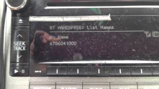 Toyota Venza 2010 Bluetooth how to phone book list [upl. by Araes]