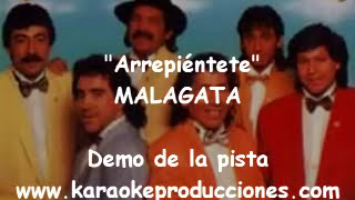 KARAOKE  Malagata  Arrepientete  DEMO PISTA INSTRUMENTAL [upl. by Elnora743]